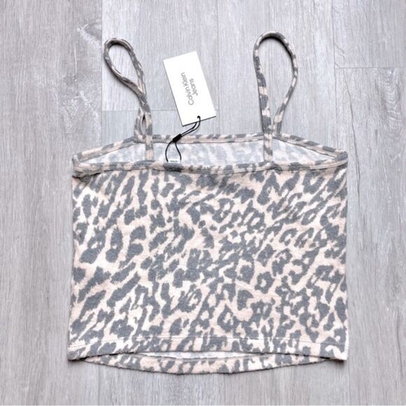 Calvin Klein Knit Leopard Print Camisole S - Picture 5 of 6